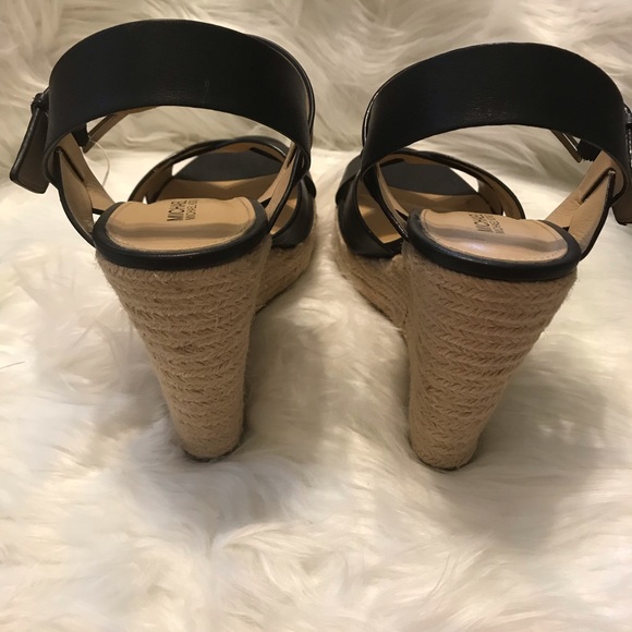 Michael Kors Kady Black Leather Wedge (Size 8.5) - Picture 7 of 8